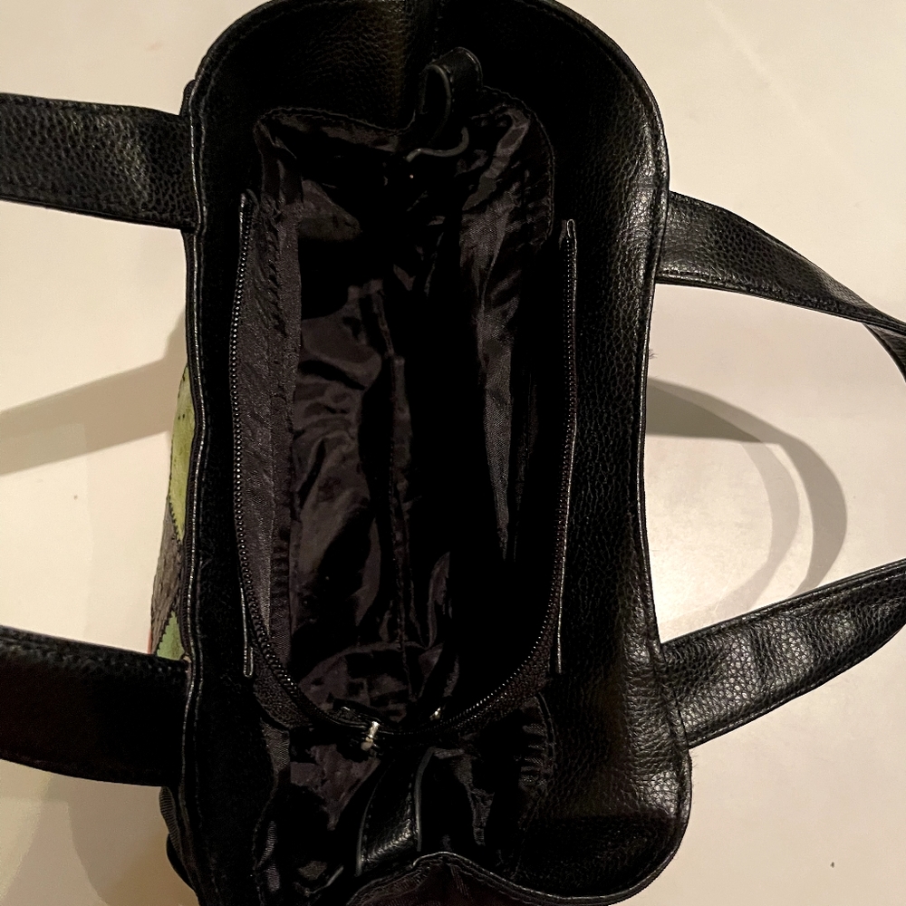 Vintage 80s leather patchwork bag - Picture 11 of 12